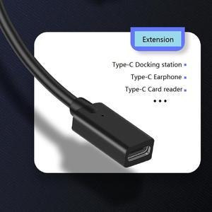 FYUU USB 3.1 Type C Male to Female Charging Data Extension Cable 30cm