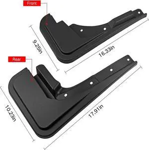 Paiying 4pc Front & Rear Guard Mud Guards Splash Set for Ford Maverick 2022 2023