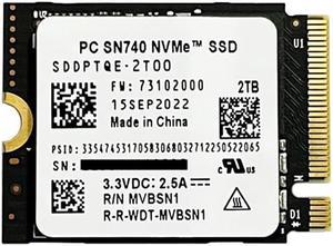 PC SN740 2TB M.2 2230 SSD NVMe PCIe4x4 For Steam Deck ASUS ROG Flow X Laptop