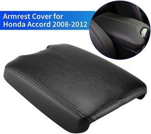 Console Armrest Black Leather Cover For Honda Accord 2008-2012 Sedan Coupe