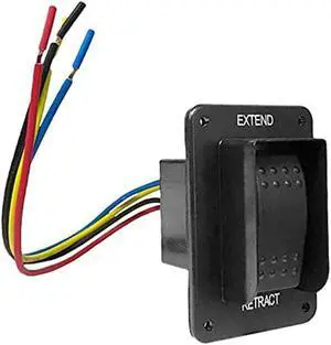 FYUU 12V Electric Power Stabilizer Jack Switch With Wiring Harness For Trailer Comp