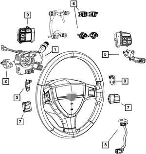 Acaigel Steering Wheel Switch For Evic Bezel 2011-2012 Compass Ram 56046375AC