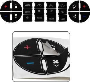 Black Vinyl AC Dash Button Repair Kit Decal Stickers for Chevrolet GMC