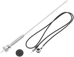 Yassdwbn 45 Inch Car Power Antenna Mast Kit Am/Fm Radio Signal Roof Aerial Antenna Silver