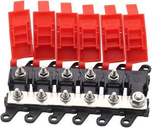 Distribution Block 1 in 5 out 5-way Fuse Holder 200A Multi-pole Fuse Block