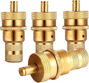 4 Pcs Brass Tire Deflators Kit Adjustable Automatic 6-30PSI Air Valve Core