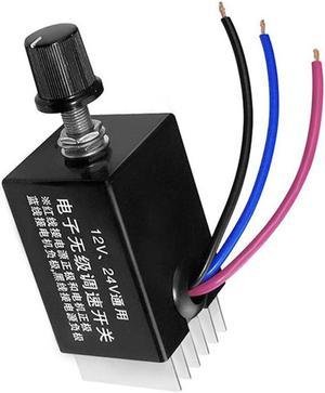 Yassdwbn 1PCS DC 12V/24V Car Fan Heater Control Defroster Motor Speed Controller Switch