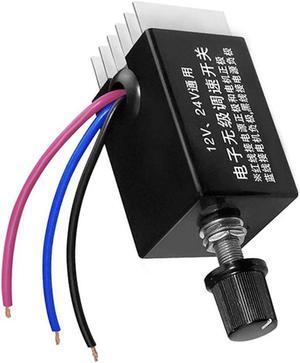 Furulu DC 12V/24V Motor Speed Controller Switch Car Truck Fan Heater Control Defroster