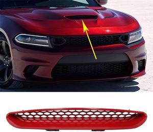 Hood Scoop Cover Center Grid Grille Trim For 2015-2020 Dodge Charger