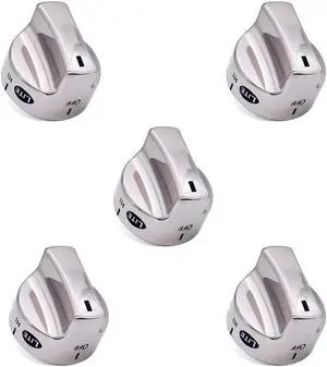 Yassdwbn 5pcs Silver 318282310 Gas Stove Knob Fit for Kenmore Frigidaire Range Yassdwbn 5pcs Silver 318282310 Gas Stove Knob Fit for Kenmore Frigidaire Range