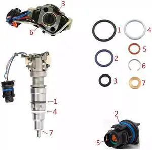Yingshan 8 Sets 7Pcs/Set Fuel Injector O Ring Seal For 2003-2010 Ford 6.0L Diesel 904-230