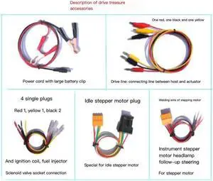 FYUU Automobile Ignition Coil Test Injector Solenoid Valve Idle Stepper Motor Tester