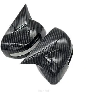 Acaigel Carbon Fiber Look Ox Horn Rear View Mirror Cover Cap Trim For Honda Civic 2012-2015 Acaigel Carbon Fiber Look Ox Horn Rear View Mirror Cover Cap Trim For Honda Civic 2012-2015
