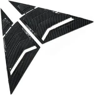 Yassdwbn Carbon Fiber Style Front Window Scoop Louver Cover For 12-15 Honda Civic Sedan