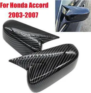 Acaigel Carbon Fiber Style Ox Horn Side Mirror Cover Cap For Honda Accord 2003-2007 Acaigel Carbon Fiber Style Ox Horn Side Mirror Cover Cap For Honda Accord 2003-2007