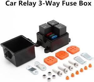 Paiying 1 × 3-Way Fuse Relay Box+5-Pin 40A Relays and Fuses For Car Truck Safe  Durable