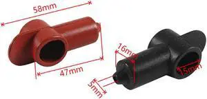 Acaigel 10x Silicone Terminal Covers For Alternator Battery Stud & Power Junction Blocks