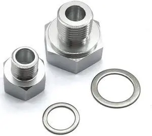 Acaigel Oil Pressure Coolant Temp Gauge Fitting Adapter For Ls1 4.8 5.3 6.0 Swap M12 M16