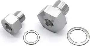 FYUU Oil Pressure Coolant Temp Gauge Fitting Adapter For LS1 4.8 5.3 6.0 Swap M12 M16
