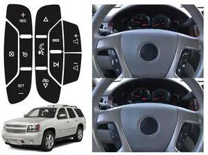 Yassdwbn Steering Wheel Button Decals For Cadillac Escalade Chevrolet Suburban Silverado