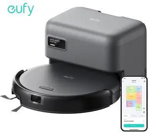 eufy C10 Robot Vacuum Self Emptying, 8 Weeks Hands Free, Advanced Smart Mapping with LiDAR Navigation, 2.85-Inch Slim Design, Powerful Suction, Edge Expansion Brush for Pet Hair