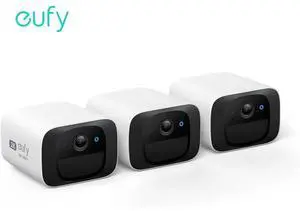 eufy Security SoloCam C210 3-Cam Pack, Wireless Outdoor Camera, 2K Resolution, No Monthly Fee, Wireless, 2.4 GHz Wi-Fi, HomeBase 3 Compatible