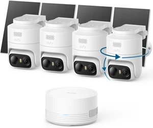 eufy Security eufyCam C37 4-Cam Kit, 360° Pan&Tilt Auto Tracking
Wireless Outdoor Camera, 2K Solar Powered, Human/Vehicle/Pet/Face AI Detection, No Subscription, Built-in 64GB Local Storage eufy Security eufyCam C37 4-Cam Kit, 360° Pan&Tilt Auto Tracking
Wireless Outdoor Camera, 2K Solar Powered, Human/Vehicle/Pet/Face AI Detection, No Subscription, Built-in 64GB Local Storage