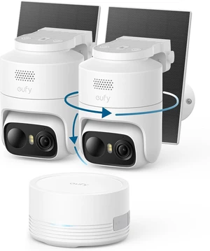 eufy Security eufyCam C37 2-Cam Kit, 360° Pan&Tilt Auto Tracking
Wireless Outdoor Camera, 2K Solar Powered, Human/Vehicle/Pet/Face AI Detection, No Subscription, Built-in 64GB Local Storage eufy Security eufyCam C37 2-Cam Kit, 360° Pan&Tilt Auto Tracking
Wireless Outdoor Camera, 2K Solar Powered, Human/Vehicle/Pet/Face AI Detection, No Subscription, Built-in 64GB Local Storage