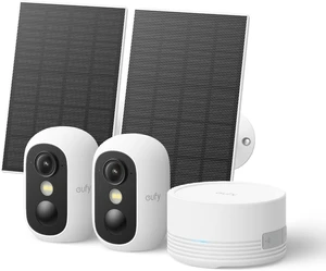 eufy Security eufyCam C35 2-Cam Kit with Solar Panel, Wireless Camera
Outdoor and Indoor, Magnetic Mount, Color Night Vision, Local Storage, No Monthly Fee, IP67, White eufy Security eufyCam C35 2-Cam Kit with Solar Panel, Wireless Camera
Outdoor and Indoor, Magnetic Mount, Color Night Vision, Local Storage, No Monthly Fee, IP67, White