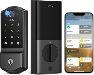 eufy Security Smart Lock Familock E32, Fingerprint Keyless Entry Door Lock
8 AA Batteries, 8-Month Battery Life, Supports Matter, Apple Home, Google Home, and Alexa, Front Door Smart Lock Deadbolt eufy Security Smart Lock Familock E32, Fingerprint Keyless Entry Door Lock
8 AA Batteries, 8-Month Battery Life, Supports Matter, Apple Home, Google Home, and Alexa, Front Door Smart Lock Deadbolt