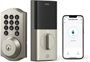 eufy Security Smart Lock C30, Keyless Entry Door Lock, Built-in Wi-Fi
Easy Installation, App Remote Control, Reliable Power, Keypad Deadbolt for Front Door, Traditional, Nickel eufy Security Smart Lock C30, Keyless Entry Door Lock, Built-in Wi-Fi
Easy Installation, App Remote Control, Reliable Power, Keypad Deadbolt for Front Door, Traditional, Nickel