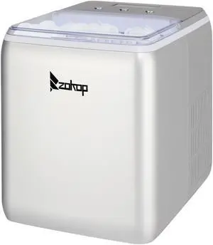 TakeIt Ice Maker 120V 150W 44lbs /20kg /24h Plastic Transparent Cover/Display Commercial Household