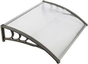 TakeIt Front Door Awnings Window Canopy Exterior Door Eaves Sun Rain Protection Cover 39.38" x 32" x 9"