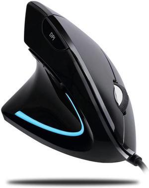 Refurbished: Genuine Lenovo Blue Illuminating Wired USB 3-Button Black  Optical Scroll Mouse MO09BO 41U3019 41U3018 