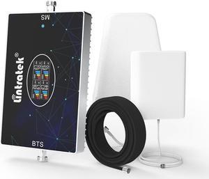 Lintratek Cell Phone Signal Booster 2G 3G 4G LTE 850/1700/1900/2100/2600MHz Cell Phone Amplifier Repeater for Home&Office Band2/4/5/7 AT&T, Verizon, T-Mobile Covers up to 5000 sq ft | FCC Approved