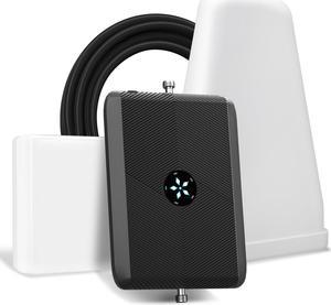 Cell Phone Signal Booster for Home, Band 2/4/5/12/13/17/25/66 Cell Phone Booster Up to 5,000 sq.ft, 3G 4G LTE 5G Cell Booster for All U.S. Carriers - Verizon, AT&T, T-Mobile | FCC Approved
