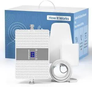 Cell Phone Signal Booster for Home and Office 2G 3G 4G LTE Band 4 Band 5 850MHz 1700/2100MHz Cell Phone Booster Cellular Signal Booster for AT&T, Verizon, T-Mobile & More | FCC Approved