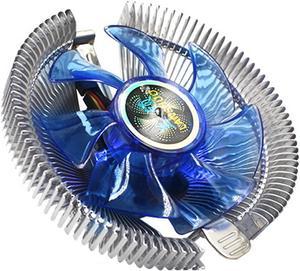120mm CPU Air Cooler Fan, Dual Heat Pipe Mute Desktop Computer Host CPU Cooling Fan, CPU Cooling System Components, Silver Blue, 1 Pcs