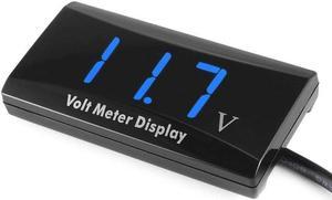 Car Voltage Meter DC 12V Digital Voltmeter LED Digital Display Voltmeter Motorcycle Volt Gauge Blue