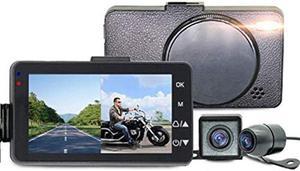 Motorcycle Recording Camera Dash Cam Waterproof Front and Rear Motorbike Camera Dual Video HD 1080p