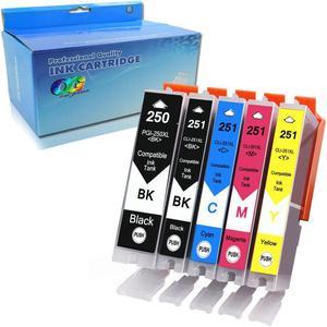 Oyate Compatible Ink Cartridge Replacement for Canon PGI250XL PGI 250 XL CLI251XL CLI 251 XL to use with PIXMA MX922 MG55201BK1M1Y1C1PGBK5PK