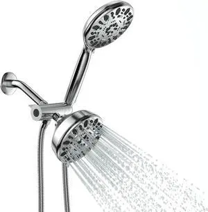 Lordear Chrome 7-Function Dual Shower Head With Handheld Shower System