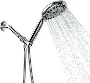 Lordear High Pressure Handheld Shower Head, 7 Spray Settings Shower Head with Handheld in Chrome