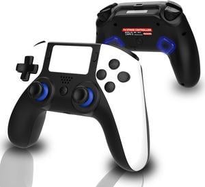MEGACOM PS4 Wireless Controller - PS4 Gamepad with 2 Remap Keys, Rechargeable Battery, 3.5mm Audio Jack, Speaker, Multi-touch Pad, Dual Vibration - Compatible with PlayStation 4/PS4 Pro/PS4 Slim & PC