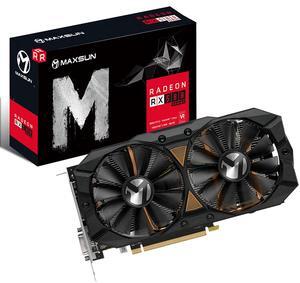 MAXSUN AMD Radeon RX 580 8GB 2048SP GDDR5 Computer Video Graphics Card White GPU for PC Gaming 256-Bit DirectX 12 1*HDMI, 1*DisplayPort, 1*DVI Multi Monitors