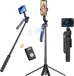 FUNSNAP Auto Face Tracking Tripod for iPhone with Remote, Extendable 360° Rotation Selfie Stick Tripod for Android Phone, Gesture Control Phone Tripod for YouTube, Vlog, Live Streaming, TIK Tok