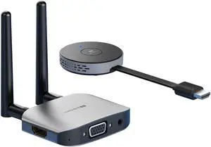 Hagibis Wireless HDMI Transmitter & Receiver Extender Kit, Full HD 1080P@60Hz 5GHz 164ft Wireless Display Dongle, Plug and Play for Streaming, Laptops, PC, Media, PS4/5 (Kits)