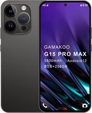 GAMAKOO G15 Pro Max 8+256GB 6.8" Unlocked Cell Phone Android Smartphone Android 12 5800mAh 24MP+32MP