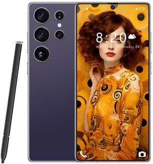 GAMAKOO G25 Ultra 5G S Pen Smartphone Dual Sim 6GB+128GB | 6.8 inch Screen | Android 15 | 6000 mAh Battery | 16MP+48MP | Cheap Unlocked Cell Phone Deep Purple