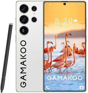 GAMAKOO G25 Ultra S Pen 5G Smartphone Dual Sim 8GB+256GB | 6.8 inch Screen | Android 15 | 6000 mAh Battery | 16MP+48MP | Cheap Unlocked Cell Phone White